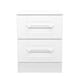 image 1 of Ripon 2 Drawer Compact Bedside Cabinet in White Ash (Ready Assembled) | White | White Ash