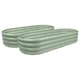 image 1 of Harbour Housewares Raised Garden Beds - 2x Green Rounded Bottomless Metal Raised Galvanised Steel Planter Box 180 x 90cm