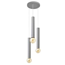 Tuba Cluster Pendant Ceiling Light Grey 30cm