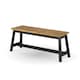 image 3 of Corona Live Edge Dining Bench - Double Seater Wooden Bench in Black or Grey Finish | Black | Black | One Size | 1
