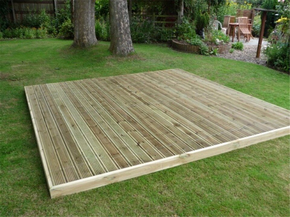 image 1 of eDecks Easy Deck Decking Kit, Treated Timber, 2.4 x 4.2m - No Handrails