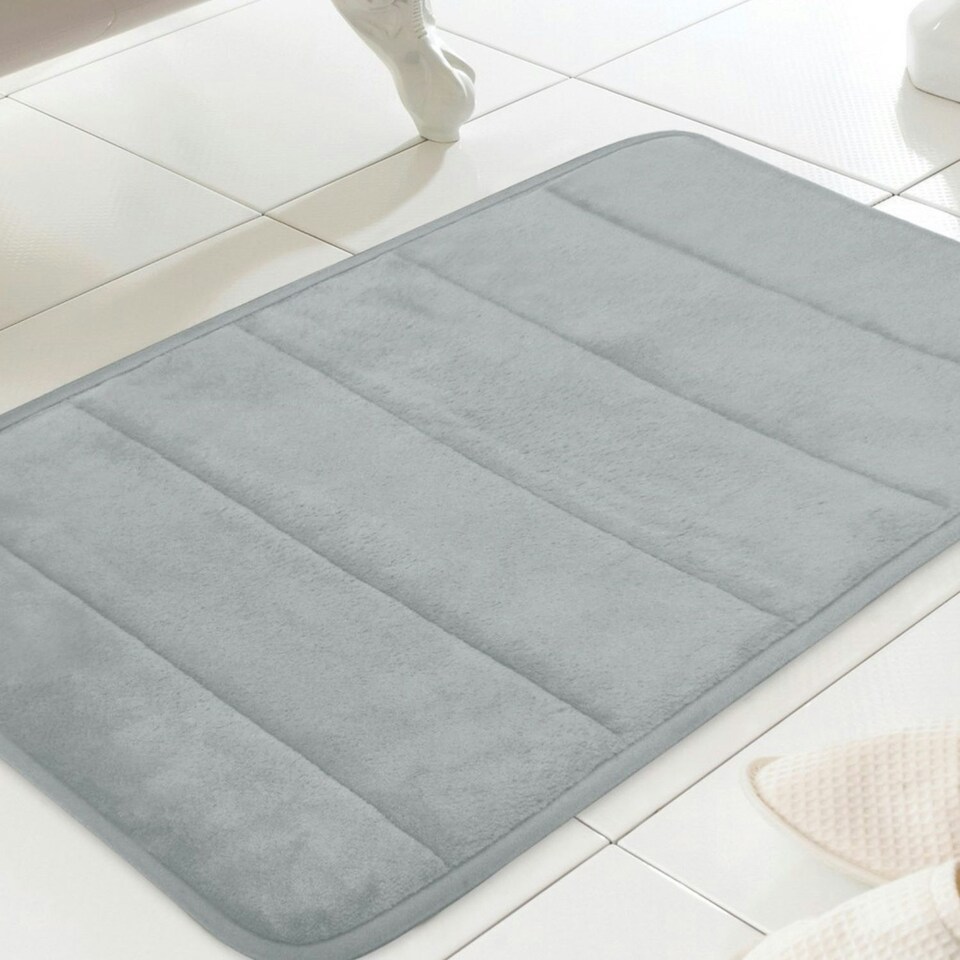 image 1 of Everyday Design Memory Foam Bath Mat Grey 43x61cm