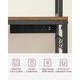 image 4 of Kitchen Storage Rack with Power Outlet, Coffee Station Style Baker’s Rack with Hooks and Panel, Rustic Brown and Ink Black