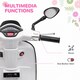 image 4 of AIYAPLAY Vespa Licensed 12V Kids Electric Bike w/ 2 Training Wheels, White