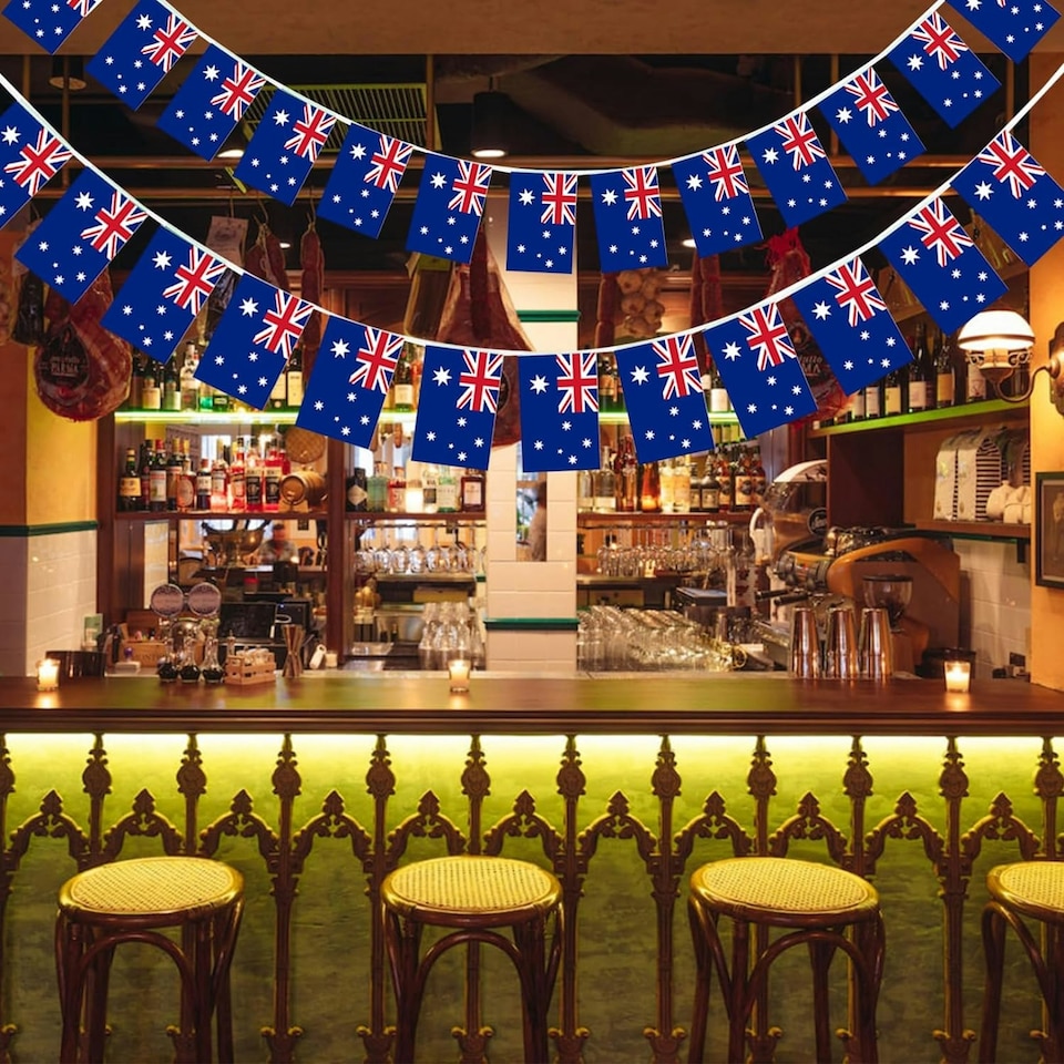 image 1 of Australia Flag Party Bunting 10m with 20 Flags