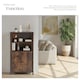 image 4 of Display Cabinet Doncaster - open shelving, 2 cupboards, adjustable shelves | Brown | Industrial wood dark, rustic | 60 x 38 x 125 cm | 1