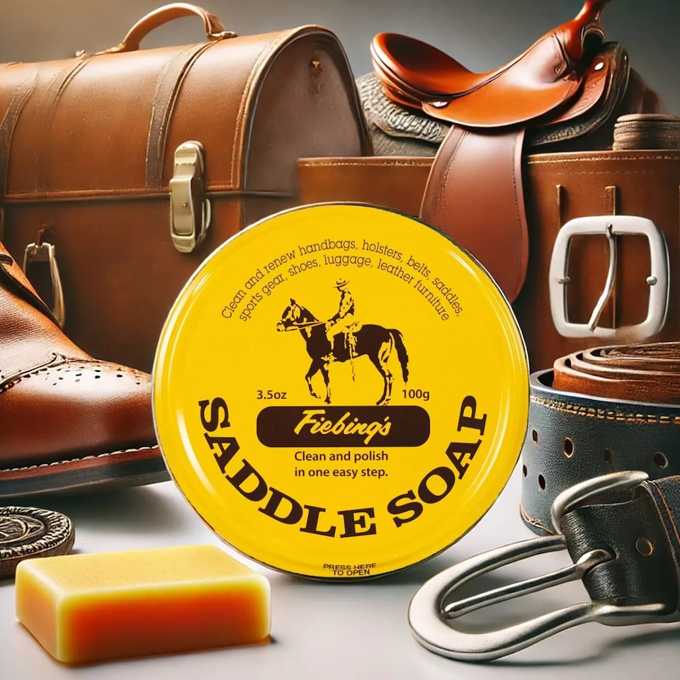 image 1 of Fiebing's Saddle Soap Cleaner - Traditional Leather Care 12oz | Yellow | Yellow