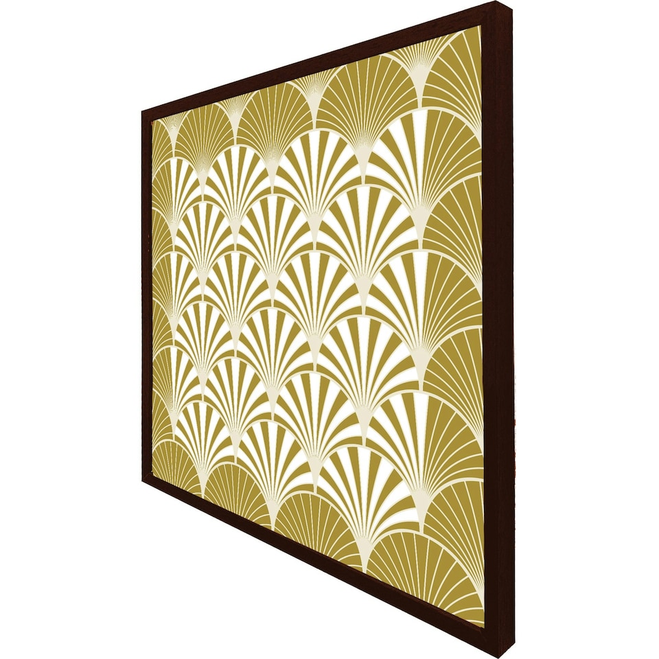 image 1 of Golden semi circles (Picture Frame) White | L