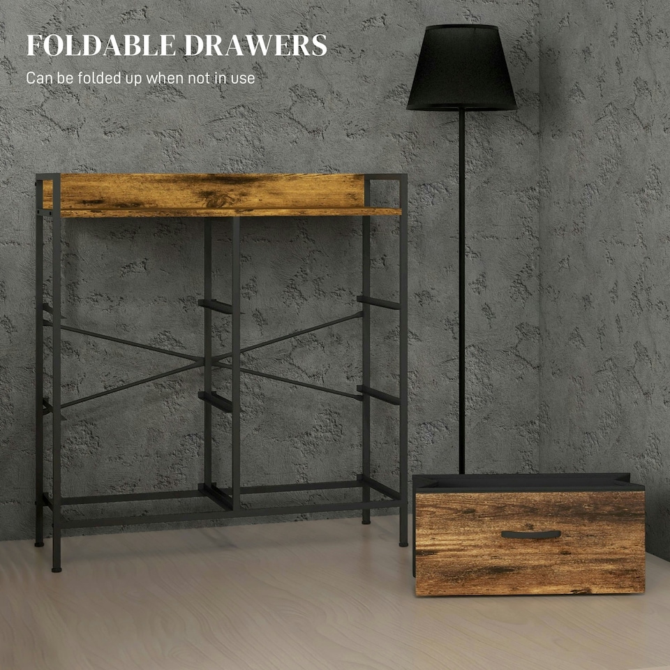 image 1 of HOMCOM Bedroom Chest of Drawers 6 Drawer Dresser w/ Shelf, Grey Wood Effect