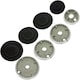 image 1 of SPARES2GO (Non Universal) Oven Cooker Hob Gas Burner Crown & Flame Cap Kit for Bosch Oven/Cooker/Hob (Small, 2 Medium & Large, 55mm - 100mm)