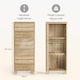 image 10 of VonHaus Chester Bathroom Storage Cabinet in Oak Effect