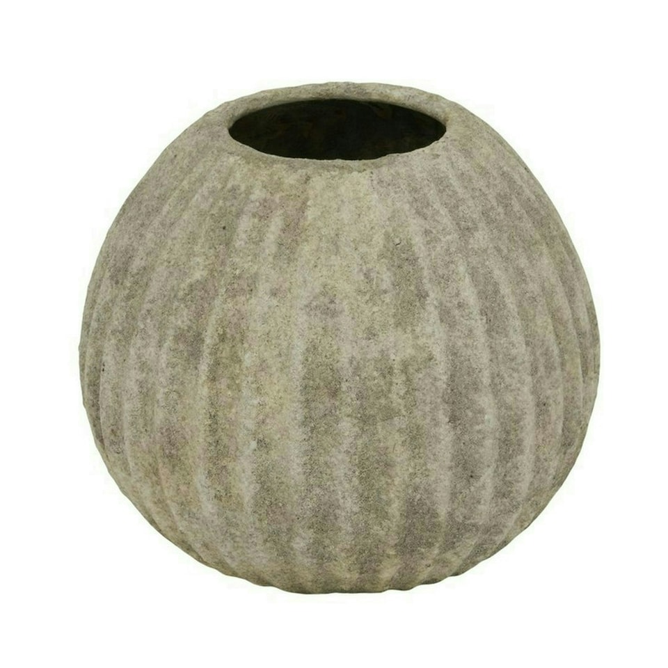 image 1 of Catania Round Vase - Ceramic - L22 x W22 x H18 cm - Light Grey Grey