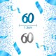 image 4 of 14g Blue Happy 60th Birthday Confetti