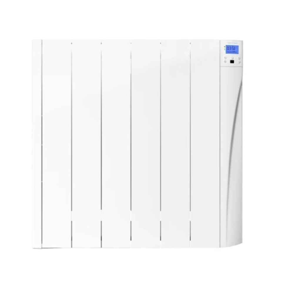 image 1 of 585mm (W) x 575mm (H) - White Touch Electric Ceramic Core Radiator (Almera) - 1000 Watts - Depth 98mm - Heats Up To 10m²