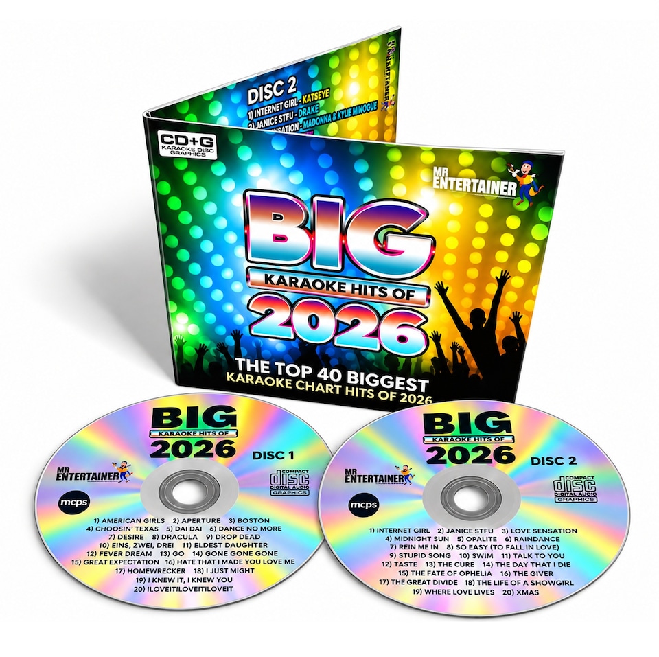 image 1 of Mr Entertainer Big Karaoke Hits Of 2026 - CD+G Disc Pack