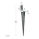 image 2 of Primrose Zinc Plated Spiked Fence Post Holder Kit Underground Stake Set 60cm