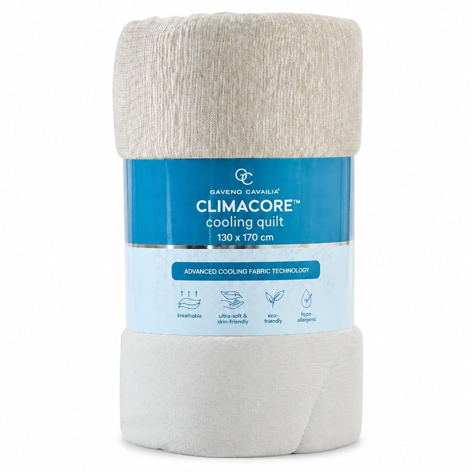 image 1 of Cooling Quilt with Arc-Chill Fabric – Lightweight Breathable Summer Comforter for Hot Sleepers, Soft Hypoallergenic Bed Quilt - 150 x 200cm