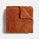 image 2 of OHS Tufted Contour Throw Teddy Fleece Blanket Winter Soft Warm Bedspread - 180 x 200cm | Orange | Rust