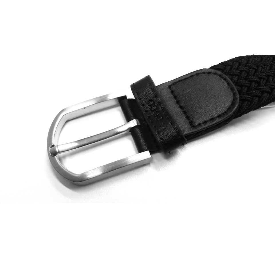 image 1 of Coco Equestrian Black Unisex Adult Woven Elastic Fabric Braided Canvas Horse Riding Stretch Belt Black