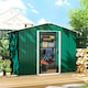image 2 of Outsunny 8 x 6ft Garden Storage Shed with Double Sliding Door Outdoor Green