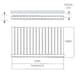 image 3 of 600mm (H) x 1470mm (W) - White Horizontal Radiator (Berlin) - SINGLE Panel - (0.6m x 1.47m) - Depth 52mm