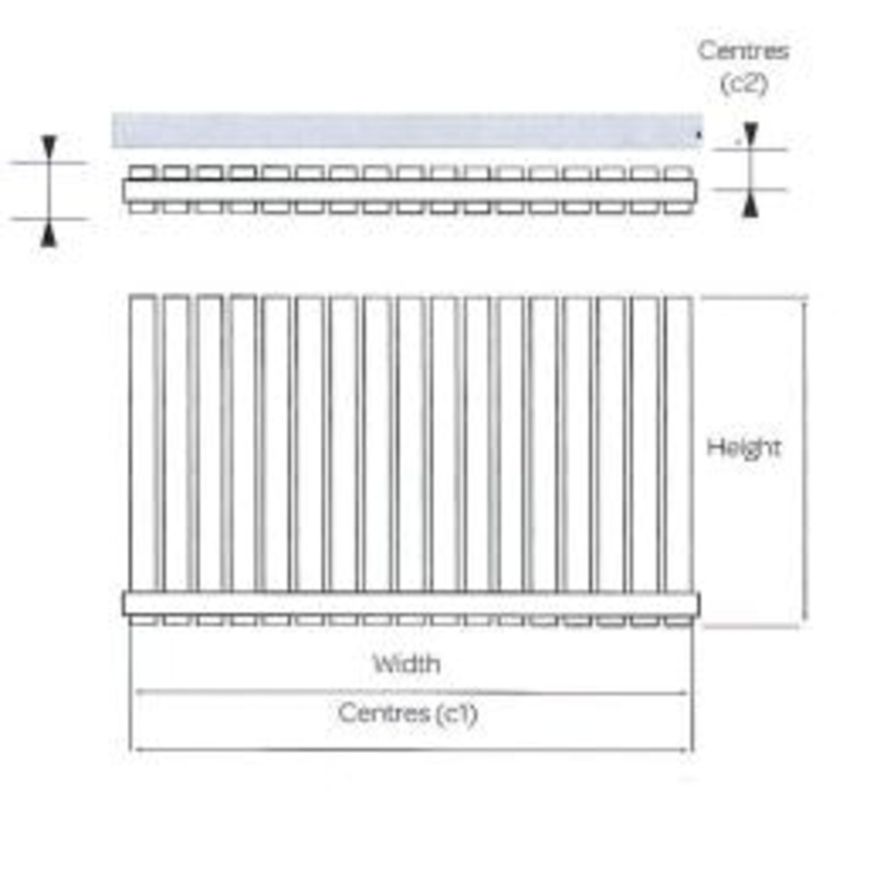 image 1 of 600mm (H) x 1470mm (W) - White Horizontal Radiator (Berlin) - SINGLE Panel - (0.6m x 1.47m) - Depth 52mm