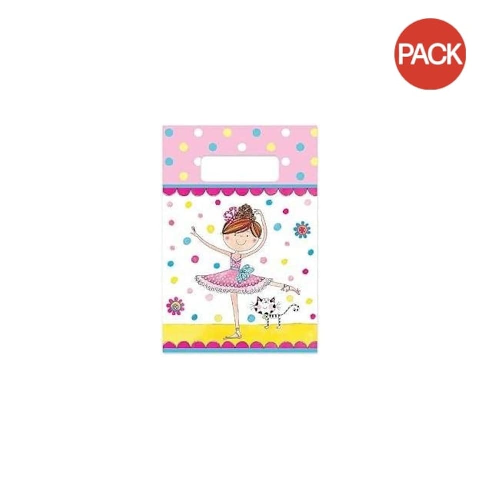 image 1 of Rachel Ellen Ballerina Party Bags (Pack of 6) - White/Multicoloured - One Size
