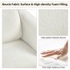 image 6 of Yaheetech Boucle Barrel Accent Chair with Adjustable Headrest and Lumbar Pillow White