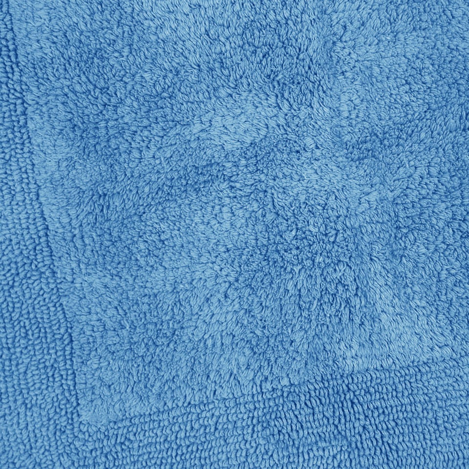 image 1 of Elegance Reversible Heavyweight Bath Mat and Pedestal Set | Blue | Cornish Blue