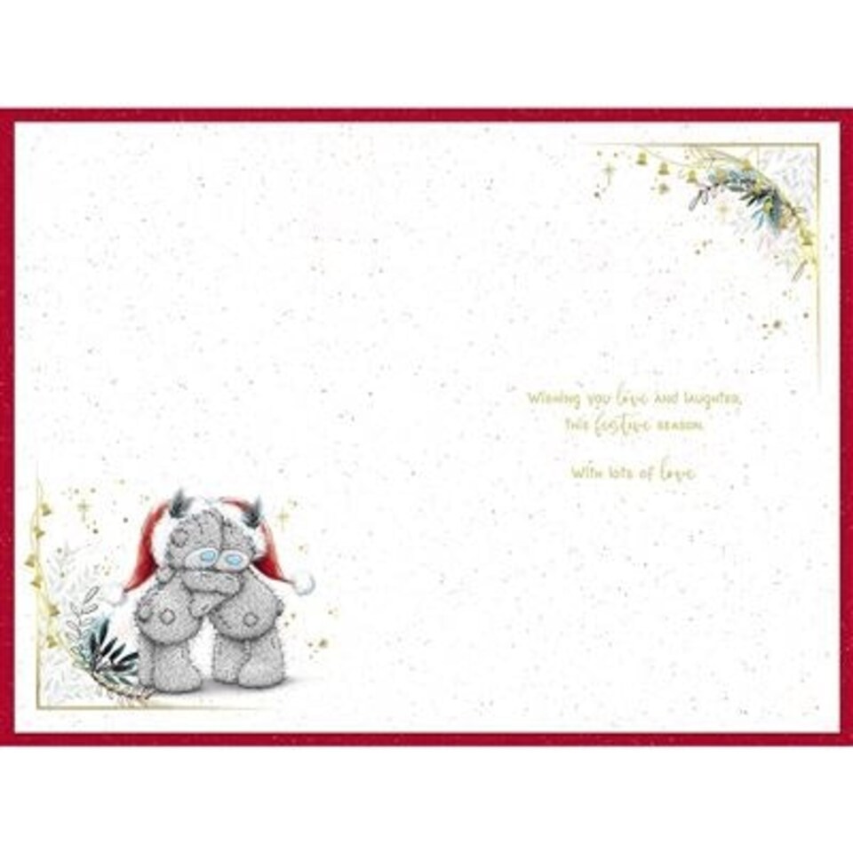 image 1 of Bears Hiding Gifts Behind Backs Daughter And Son In Law Christmas Card