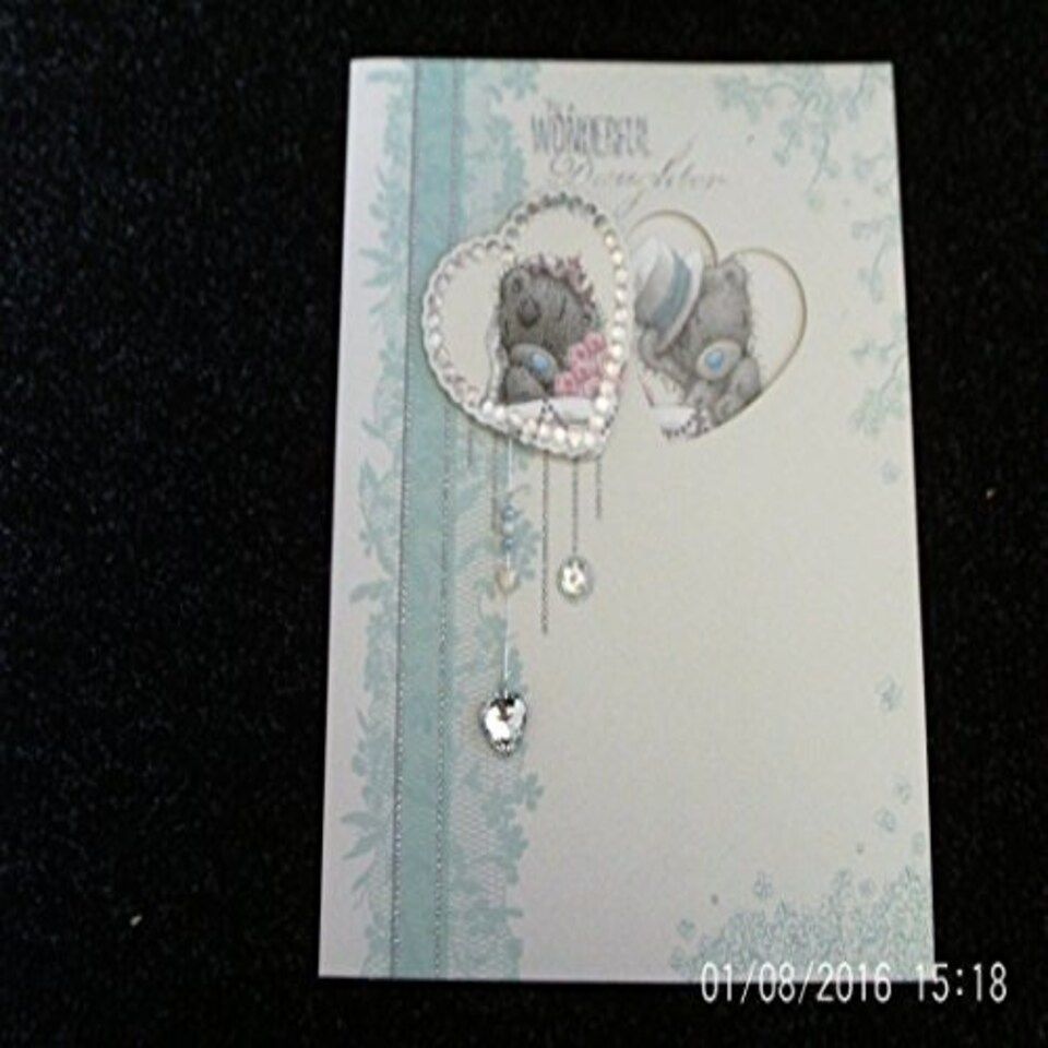 image 1 of Me to You Daughter On Your Wedding Day Large Hand Made Greeting Card