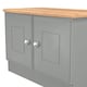 image 5 of Albert Compact 2 Door Cupboard in Dusk Grey & Riviera Oak (Ready Assembled) | Grey | Dusk Grey & Riviera Oak