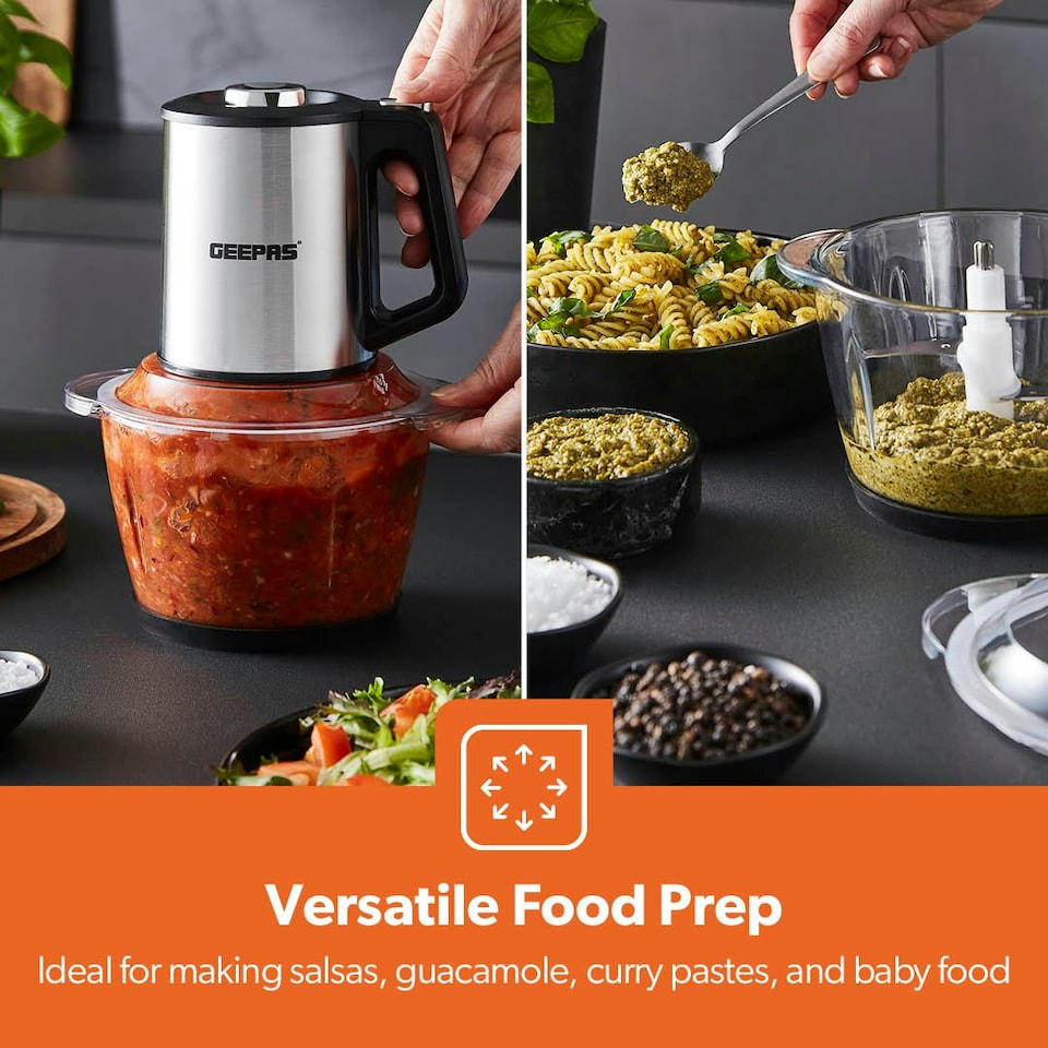 image 1 of GEEPAS 1.2L Mini Food Processor 500W