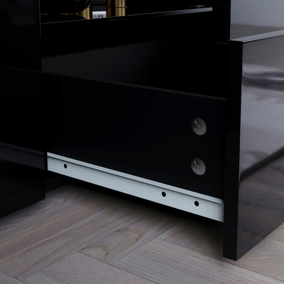 image 1 of Vida Designs Eclipse 2 Door 1 Drawer LED TV Unit Entertainment Stand, White