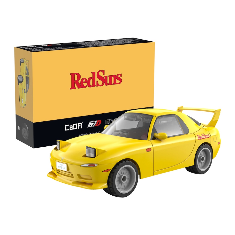 Redsuns Rx7 Cada Initial D Redsuns Mazda Rx7- Fd3s Construction Toy Scale 1:35 ...