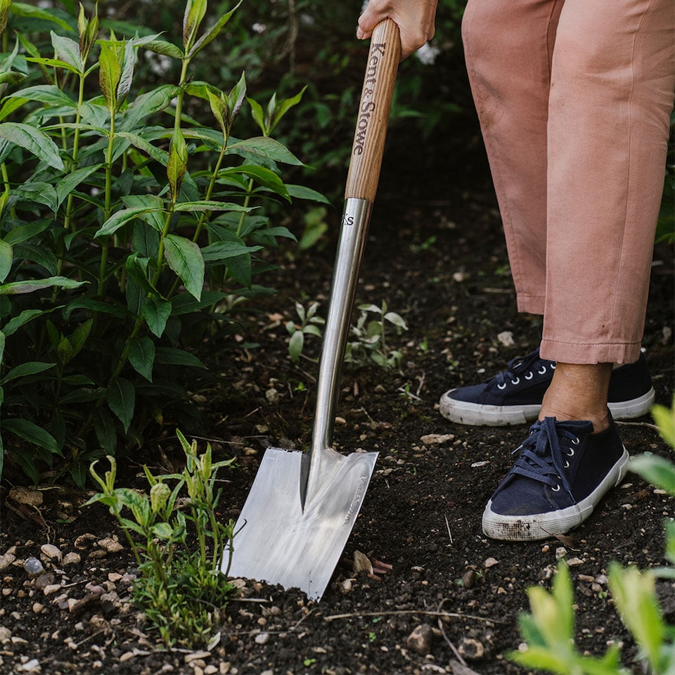 image 1 of Kent & Stowe - Stainless Steel Garden Life Digging Spade, FSC | Silver