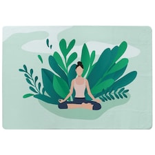Woman Meditating (Rug) Green | XL
