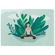image 1 of Woman Meditating (Rug) Green | XL