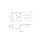 image 8 of Balterley 100cm Kitchen Single Bowl Composite Inset Sink with Overflow & Reversible Drainer