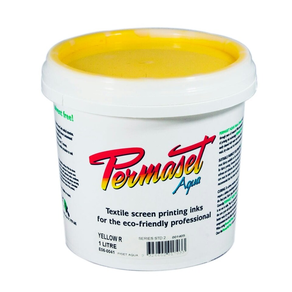 Permaset Aqua Standard Ink, Yellow, 1 Litre