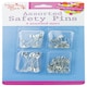 image 2 of 80 SAFETY PINS SILVER Assorted Sizes PACK Small Medium Large Sewing Crafts