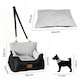 image 2 of Skylos Dog Car Seat Bed Pet Booster Travel Carrier with Safety Leash | Black | Black | 1