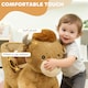 image 6 of AIYAPLAY Baby Rocking Horse, Plush Ride on Cow Seat for Toddlers 1-3 Years with Song, Safety Belt, Wood Base, Animal Rocker for Children, Brown