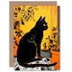 image 1 of Plant Lover Black Cat Houseplants Pet Portrait Animal Greeting Card