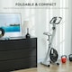image 8 of SPORTNOW Folding Exercise Bike with Heart-Rate Sensor for Home Use, Black/Grey