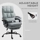 image 4 of HOMCOM Executive Office Chair, PU Leather Desk Chair with Armrests Grey