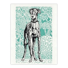 Dog Lover Greyhound Pet Portrait Moriz Jung Huge Wall Art Poster Print 24X32"