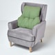 image 2 of Homescapes Forest Green Cotton Back Support Cushion | Green | Forest Green | H 58 x W 68 x D 15 cm