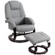 image 1 of HOMCOM Recliner Chair with Footstool, Swivel Recliner Armchair