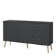 image 3 of Cumbria Sideboard 2 Doors + 3 Drawers Dark Grey